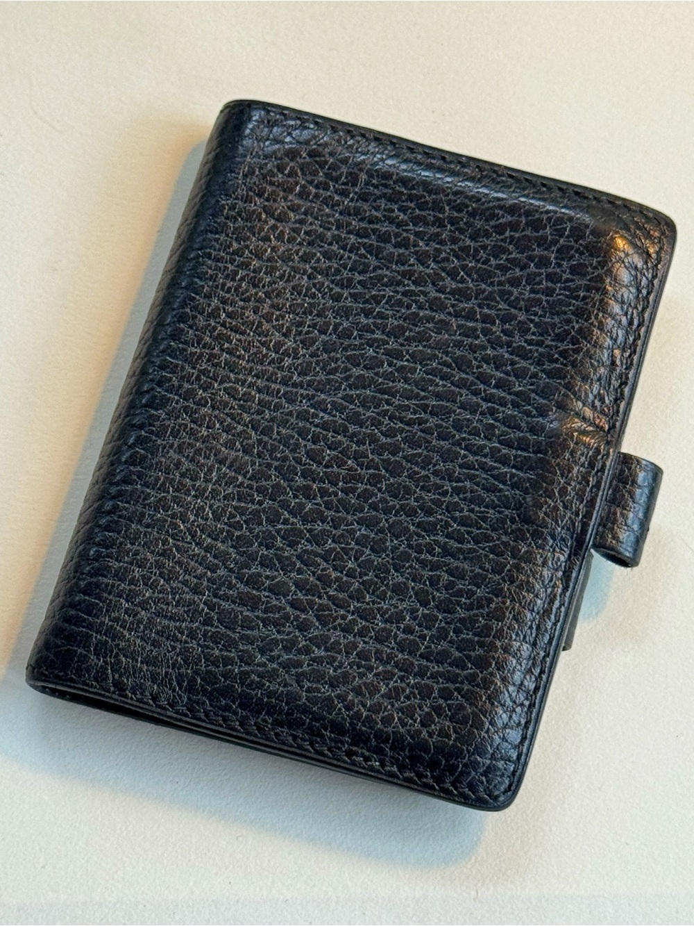 Hermes Black Togo Calfskin Mini Agenda Notebook